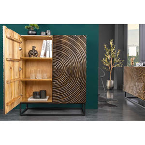 Mueble de Almacenamiento Multifuncional Plegable Moderno, Resistente al Agua, Ecológico, Hecho a Mano con Madera de Mango Sólida, con Ruedas, para Cocina - Product Image 3