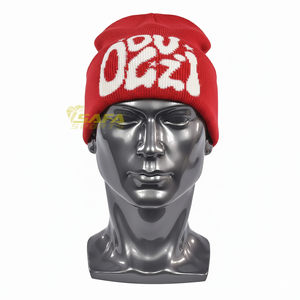 Gorros con Logotipo Personalizado, Bordado Desgastado, Gorros Gruesos y Secos para Hombre, Gorros de Hoja con Logotipo Personalizado de Lana - Product Image 5