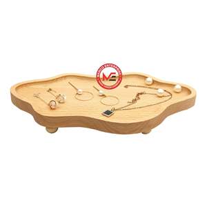 Plateau à bijoux en bois créatif, plateau décoratif en forme de nuage, plat à huile essentielle, présentoir à cristaux, petits plateaux, fournisseur en gros - Product Image 1