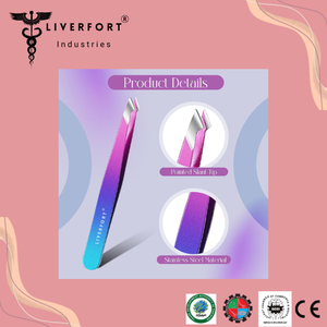 Professional Stainless Steel Eyebrow <b>Tweezers</b> Pointed Tip <b>Hair</b> Removal <b>Tweezer</b> Plucking Multicolor <b>Hair</b> Facial Face Beauty Care - Product Image 4