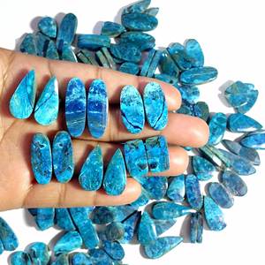 100% naturel Shattuckite paire haute qualité Top Cabochon pour la fabrication de bijoux inde prix de gros fournisseur de pierres précieuses en vrac - Product Image 6