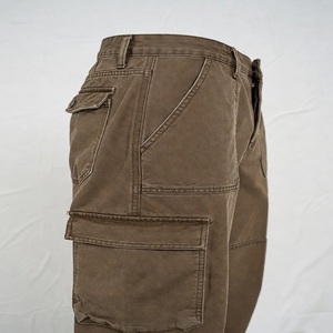 Pantalon cargo en sergé de coton respirant et anti-plis pour homme, style urbain, multi-poches, service OEM - Product Image 5