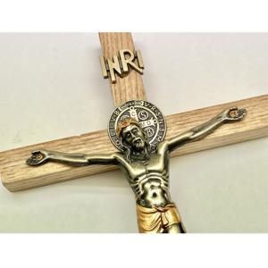 Crucifix <b>Wood</b> Cross Jesus Hanging Religious Inspirational INRI - Product Image 2