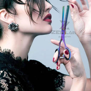 Ciseaux amincissants de coiffeur en acier inoxydable robustes multicolores avec la dernière conception Ciseaux de cheveux en stock - Product Image 5