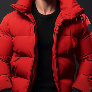 Chaqueta bomber para exteriores con logotipo personalizado para hombre, superventas, para invierno, impermeable, de poliéster, con capucha, con cuello de burbuja y soporte - Product Image 6