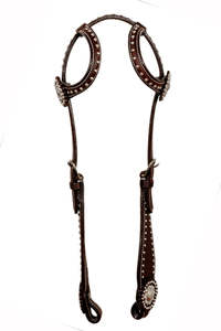 Vente en gros de haute qualité Western une oreille Headstall usiné à la main sculpture sur cuir équitation produit équestre - Product Image 6