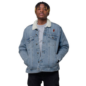 Giacca di jeans Unisex Sherpa foderata cappotti da uomo - Product Image 2