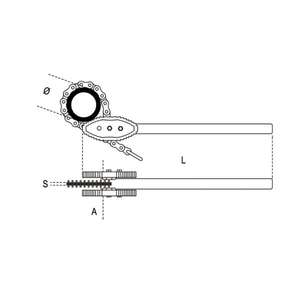 Clé à chaîne réversible BETA Heavy Duty Premium Work Tool - Product Image 2