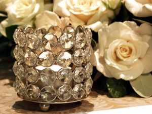 Antique Decorative Silver Metal And Crystal Tealight <b>Candle</b> Votive for Home Event <b>Wedding</b> Tabletop Lights Decoration - Product Image 2