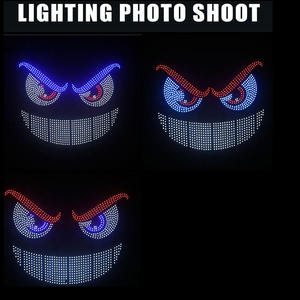 Nouvelles lumières LED pour vitres arrière de voiture, motif œil de démon avec visage souriant, lumières décoratives d'avertissement et d'ambiance - Product Image 5