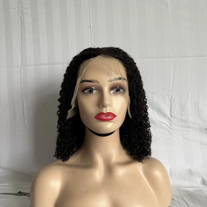 Peluca de pelo virgen de alta calidad de lujo Kinky Jerry Curl Deep Wave Private Label encaje transparente al por mayor para fabricantes - Product Image 6