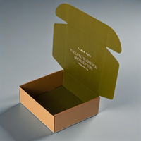 Boîte d'expédition en carton ondulé brun kraft 30 cm personnalisée biodégradable écologique imperméable en carton rigide sérigraphié éponge