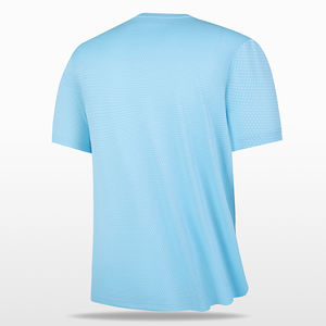 2024 dernière nouveauté en gros séchage rapide 100% Polyester blanc t-shirts Jacquard personnalisé T-shirt uni hommes T-shirt pour le Sport - Product Image 2