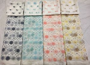 Tela Georgette bordada de primera calidad, proveedor indio de algodón, Ideal para prendas de boda, bolsos, trajes de baño, precio a granel - Product Image 3