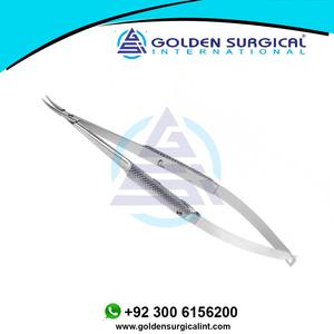 Porte-aiguilles Barraquer modèle court, mâchoires très délicates, droites, courbées, avec ou sans verrouillage - Product Image 6