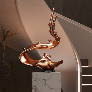 Vẻ đẹp vượt thời gian phong cách cổ điển hiện đại thủ công Kim Loại Điêu khắc showpiece độc đáo hình nghệ thuật quyến rũ cho đám cưới bất kỳ không gian - Product Image 5