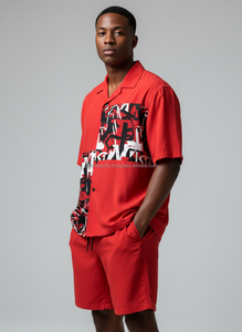 Conjunto Casual de Verano Premium para Hombre - 100% Algodón con Estampado Gráfico DTG de Alta Definición - Product Image 4