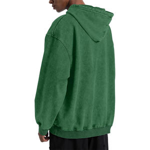 Sudadera con capucha lavada con ácido personalizada para hombre, ropa de calle retro con tinte de corbata, logotipo bordado, sudadera de invierno de algodón 100%, impresión digital OEM ODM - Product Image 5