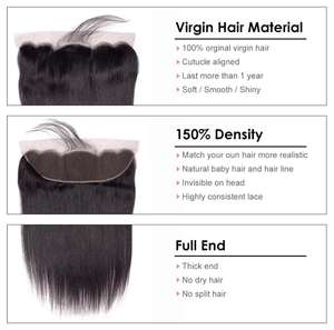 Extensions de cheveux humains indiens non traités doux soyeux vague droite naturel noir sans perte et faisceaux de cheveux sains - Product Image 6