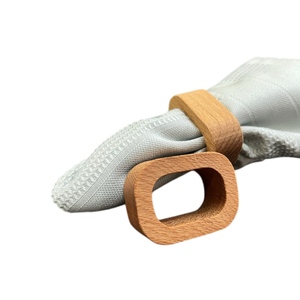 Handmade High Quality Wooden Napkin Rings Modern Design Wood Serviette Holders Stocked Eco-Friendly Wedding Parties Table Decor - Product Image 5