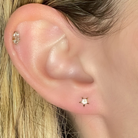 Boucles d'oreilles clous étoile dorées tendance de qualité supérieure espagnole, bijoux raffinés pour femmes et jeunes filles, pour usage quotidien, cadeau de fiançailles et de fête