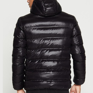 Vente en gros 2024 hiver veste bouffante en tissu de laine pour hommes manches longues bouffantes épaisses col montant fermeture éclair haute Streetwear manteau à bulles - Product Image 6
