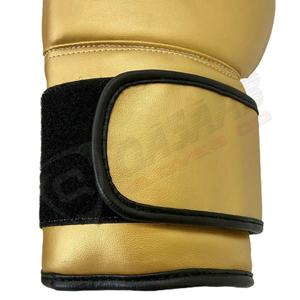 Patchwork de couleur jaune noir taille adulte personnalisé en cuir Pu poinçonnage Arts martiaux Kickboxing gants de boxe - Product Image 5