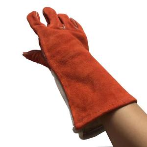 Gants de travail de sécurité résistants à la chaleur pour la construction industrielle en cuir de vache, gants de soudage en cuir de vache - Product Image 6
