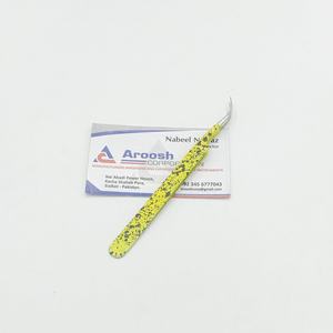 แหนบสเตนเลสปลายแหลมสำหรับการต่อขนตาสีคู่เจ-เส้นโค้งปรับแต่งโลโก้ได้อย่างยั่งยืน - Product Image 5