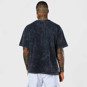 เสื้อยืดผ้าฝ้ายโอเวอร์ไซส์สำหรับผู้ชายผ้า100% ปักลายดิจิตอลเสื้อยืดแนววินเทจ