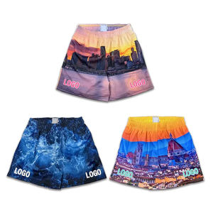 กางเกงขาสั้นบาสเก็ตบอลสำหรับผู้ชายผ้าแห้งเร็วระดับเข่าสำหรับเล่นยิมกางเกงบาสเก็ตบอลสำหรับฤดูร้อนโลโก้ตามสั่ง100% ลายกราฟิกผ้าโพลีเอสเตอร์ - Product Image 1