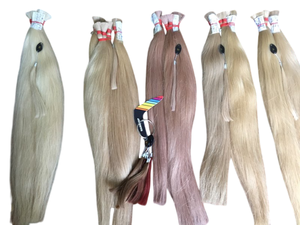 Extensions de cheveux humains Remy vietnamiens vierges blond clair de 100g de l'usine de qualité supérieure - Product Image 3