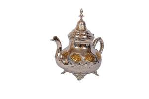 Tetera de latón con estilo, tetera con grabado, utensilios de cocina calientes de Metal para servir té, incluye cucharas, utensilios en colección cálida - Product Image 3