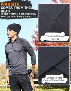 Nouveau gros en détresse Style hommes femmes mode Long Slouchy Beanie chapeaux surdimensionné Baggy bonnets casquettes - Product Image 2