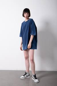 2022ผู้หญิงขนาดใหญ่สบายๆเสื้อยืดสี Moonwash ซักผ้าเทคนิคคุณภาพสูงผ้าฝ้าย100 180-280 GSM OEM - Product Image 2