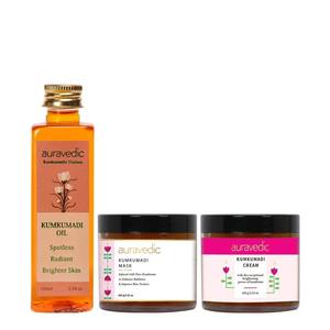 Kit de Cuidado Facial con Crema Herbal Kumkumadi Total Radiance para Blanquear la Piel, Ingrediente Principal: Centella, Uso Doméstico - Product Image 3