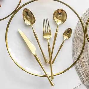 Ensemble de couverts en acier inoxydable couleur or de qualité supérieure couverts de taille personnalisée pour mariage et fête - Product Image 1