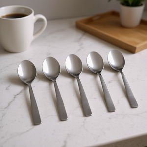 Juego de 6 cucharas de café Mirage de acero inoxidable cromado pulido de 11 cm-F17PN0622 - Product Image 3