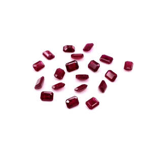 Rubíes Naturales de Birmania Sin Tratar, Calibrados, en Forma de Octágono, Facetados, Sueltos, en Forma de Cojín, 3x5mm, 4x6mm, Disponibles en Rojo Amatista - Product Image 4