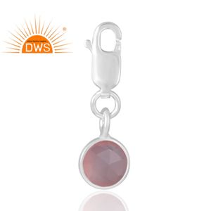 Colgante de piedras preciosas de Calcedonia Rosa Natural de Plata de Ley 925 superventas, joyería personalizada para mujer, regalo para ella - Product Image 2