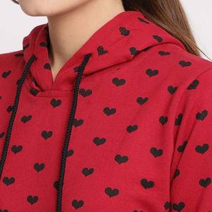 Sweat à capuche personnalisé pour femme 100% coton en molleton épais tricoté respirant à séchage rapide avec impression pour l'extérieur et l'hiver - Product Image 6