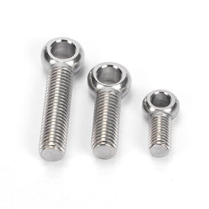 Perno de Ojo con Cabeza Ovalada de Níquel DIN 444 Grado 4.8 6.8, Tamaño de Rosca M5, 5 Pulgadas, Acabado Plateado - Product Image 1