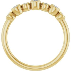แหวนเพชร Stuller 14KY รุ่น 71844:621P เครื่องประดับแบบฝังขอบ - Product Image 2