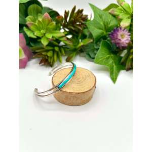 "Turquoise & Sterling <b>Silver</b> <b>Cuff</b> <b>Bracelet</b> by Anson Wallance Kingman" - Product Image 2