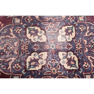 Alfombra Turca, Alfombra Vintage de 3.9x6 pies, Alfombra de Lana con Rayas Azules - Product Image 5