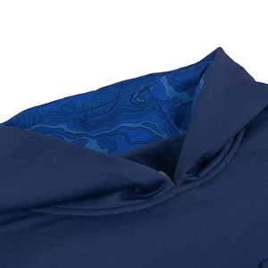 Sweat-shirt à capuche avec Logo 3D en relief, couleur bleue, avec poche avant et poche cachée, à vendre - Product Image 4