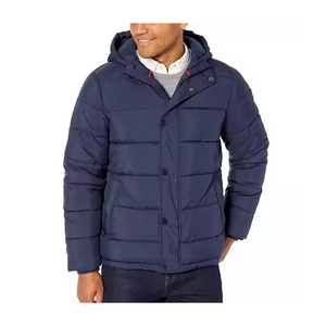 2025 New Arrival Men's Puffer <b>Jacket</b> Polyester Filled <b>Waterproof</b> Breathable Stand Front Winter <b>Parka</b> Custom Plus Size Unisex - Product Image 1