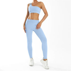 Women's <b>Sexy</b> 2-Piece Yoga Sports Gym Wear Fitness Suit Quick Dry Breathable Seamless Spandex/Nylon Solid Workout <b>Pants</b> Bras Lace - Product Image 6