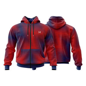 เสื้อฮู้ดดี้ทรงบ็อกซี่ผู้ชาย ผ้าโพลีเอสเตอร์คอตตอน 360gsm ระบายอากาศได้ดี ซิปหน้า ทรงโอเวอร์ไซส์ สไตล์สตรีทแวร์ฤดูหนาว พิมพ์ลายตามสั่ง แห้งเร็ว ไม่มีขั้นต่ำในการสั่งซื้อ - Product Image 3