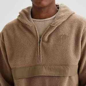 Veste polaire unisexe de style simple personnalisée en usine, de haute qualité, 100% polyester, à carreaux, veste polaire d'hiver - Product Image 6